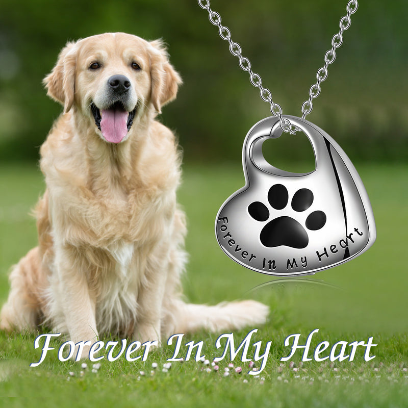 Pet Paw Urn Necklace for Ashes