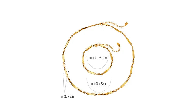 Blade Chain Necklace Bracelet
