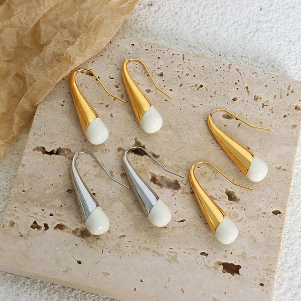 Gold Plated Oil Dripping Earrings