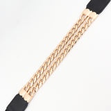 Elegant Double Thick Chain Elastic Waist Seal for Women