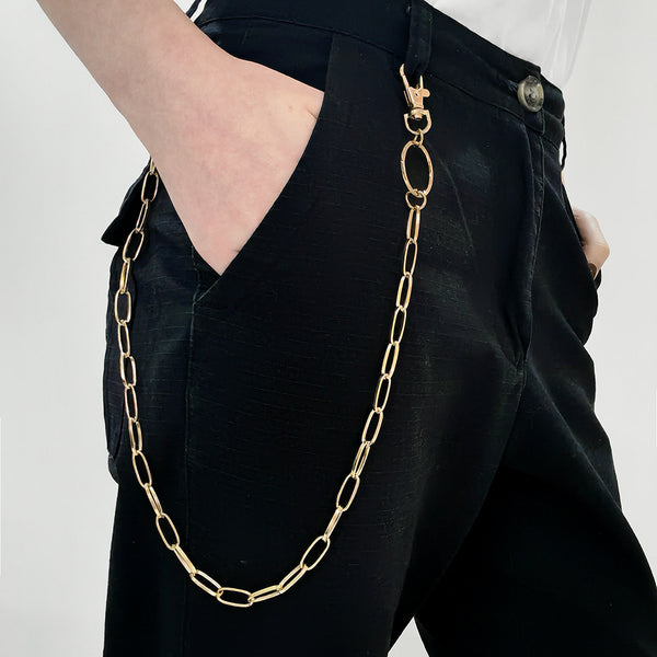 Shine in Style: Hip Hop Gold Pants Chain - Your Ultimate Punk Metal Jeans Accessory