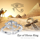 Eye of Horus Ankh Cross Protection Ring