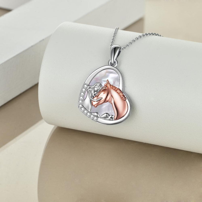 Horse Heart Pendant Necklace