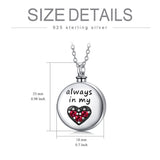 Engraved Heart Cremation Necklace in Sterling Silver