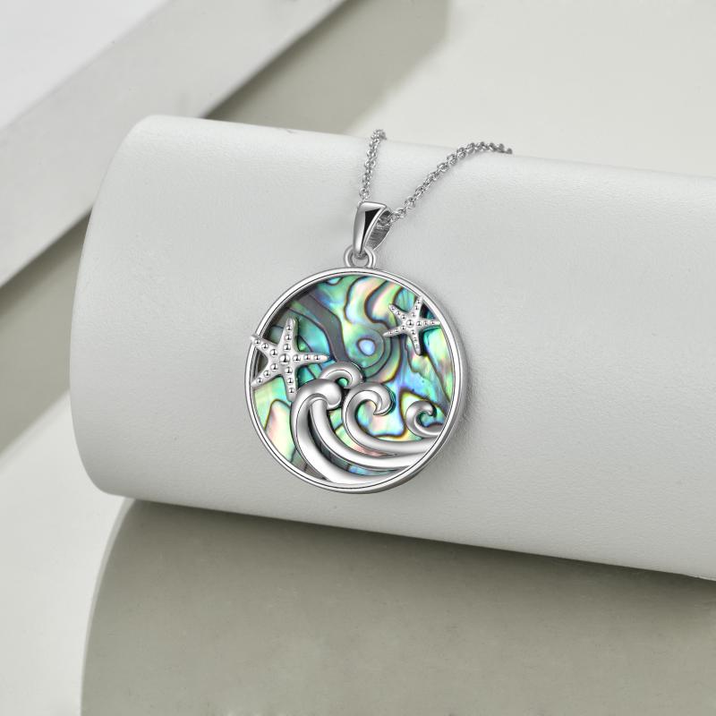 Ocean Wave Abalone Shellfish Shell Necklace