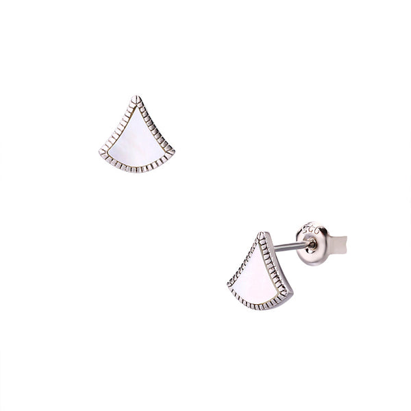 Small Skirt White Shell Earrings for Women
