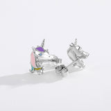 Tiny Unicorn Stud Earrings for Women