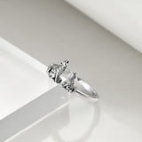 Mother and Child Wolf Sterling Silver Adjustable Rings