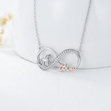 Horse Infinity Love Necklace Sterling Silver Jewelry Gift for Women