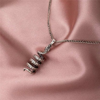 Discover the Timeless Beauty of the Retro Spiral Snake Necklace