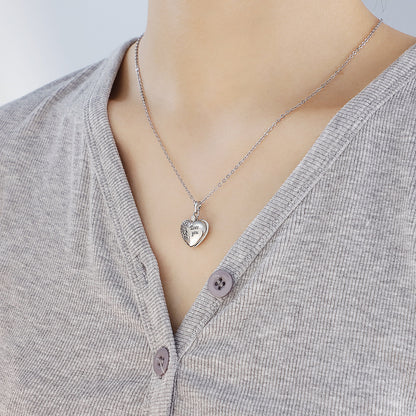 Capture Memories with Hollow Heart Photo Necklace