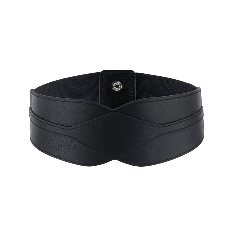Chic Wardrobe Essential: Black Elastic Belt for Stylish Autumn & Winter Outfits
