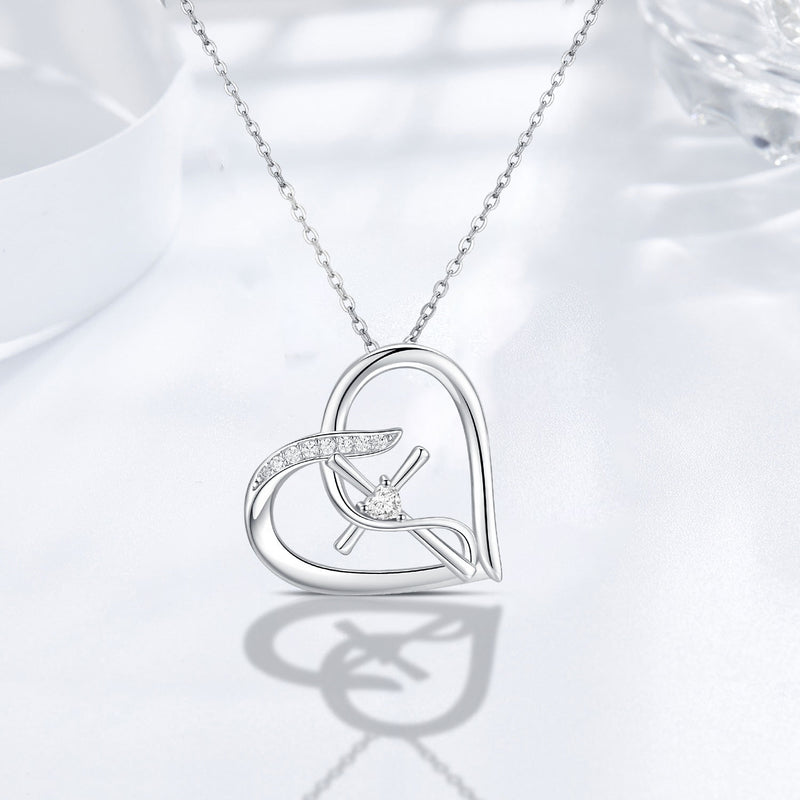 Love Heart & Infinity Faith Cross Pendant Necklace