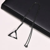 Evoke Strength with our Men's Stainless Steel Pendant Necklace - Viking Rune Triangle