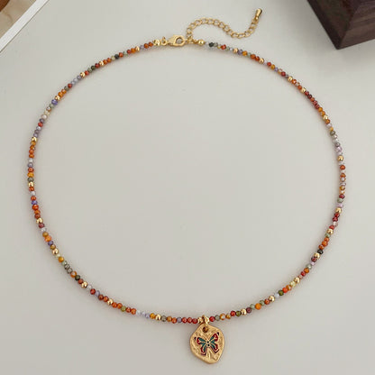 Butterfly Necklace: Unleash Elegance with Colorful Zircon Beads