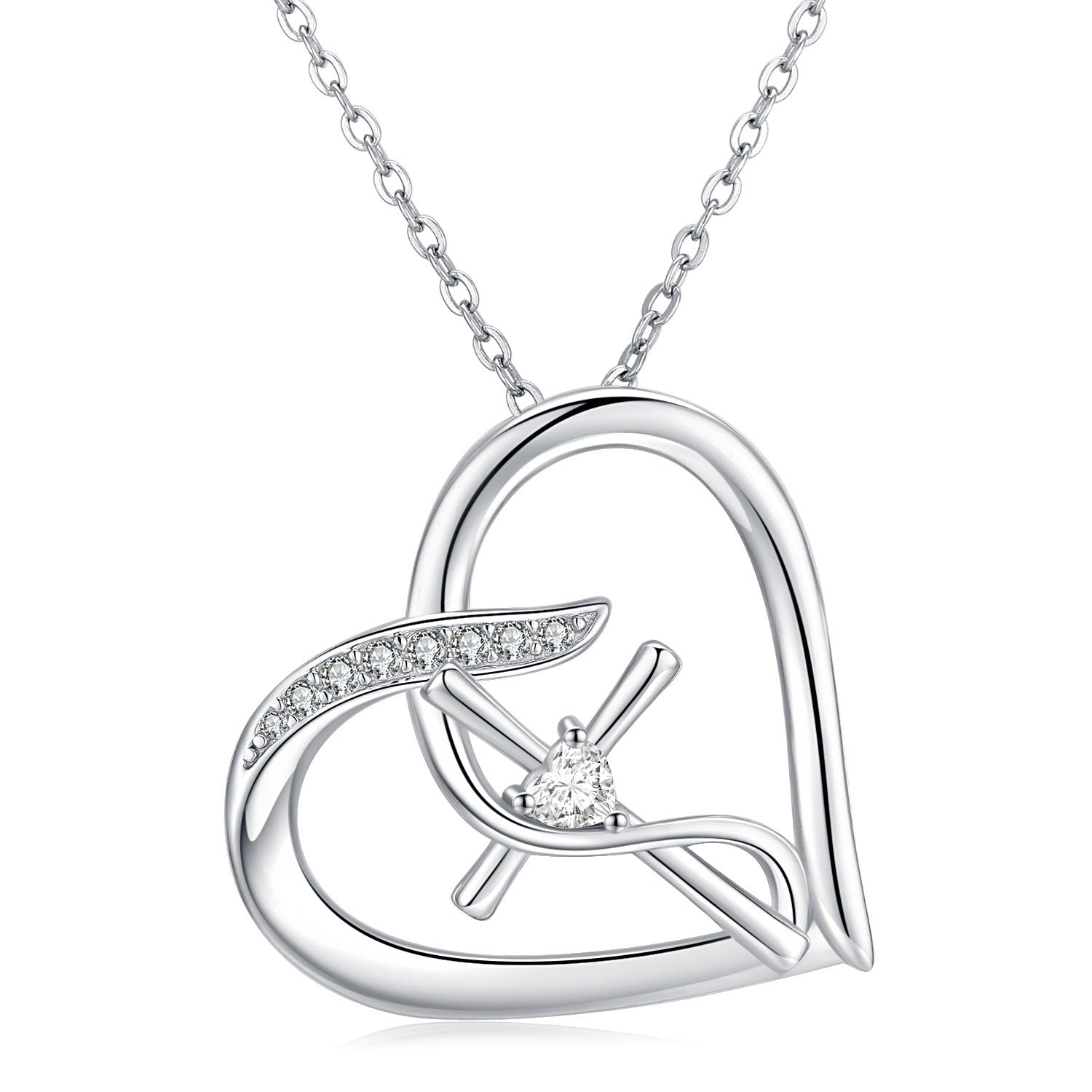 Love Heart & Infinity Faith Cross Pendant Necklace