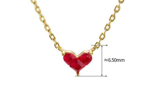 Women's Gold Plated Sterling Silver Splicing Heart Necklace