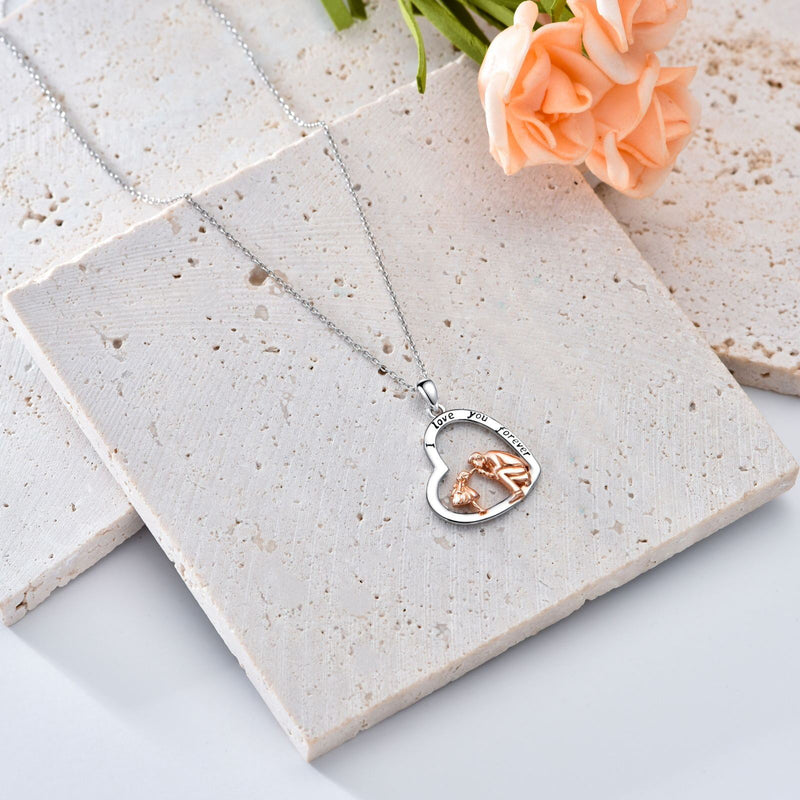 Father Daughter Heart Pendant Necklace