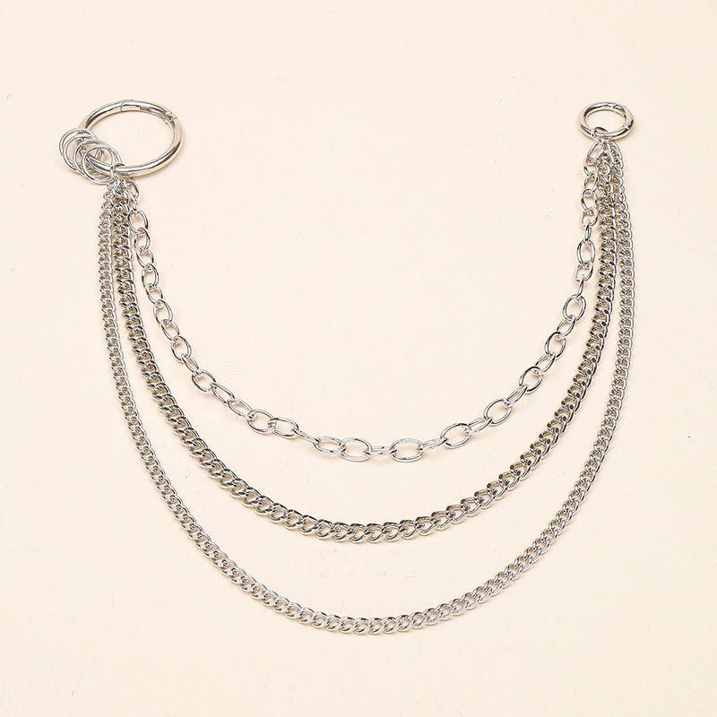 Stylish Jean Pant Chain: Elevate Your Style with Sterling Silver-Plated Stainless Stee