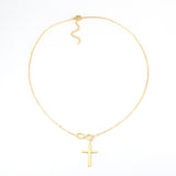 Elegance Redefined: Sterling Silver Infinite Cross Necklace - Symbol of Eternal Love