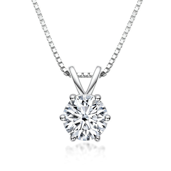 Captivate Hearts with our Classic Six Prong Moissanite Necklace