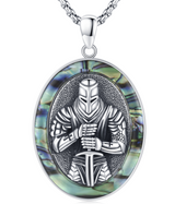 Knights Templar Necklace Sterling Silver Crusader Sword Shield Pendant Jewelry