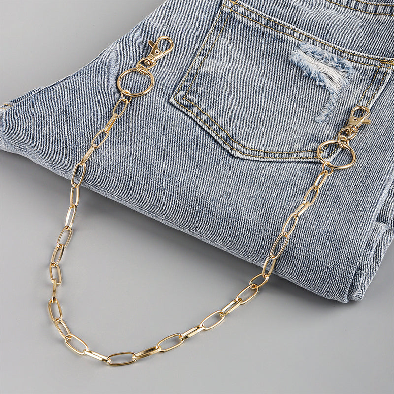 Shine in Style: Hip Hop Gold Pants Chain - Your Ultimate Punk Metal Jeans Accessory