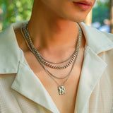 Discover Timeless Elegance with Our Men's Fashion Square Pendant Necklace
