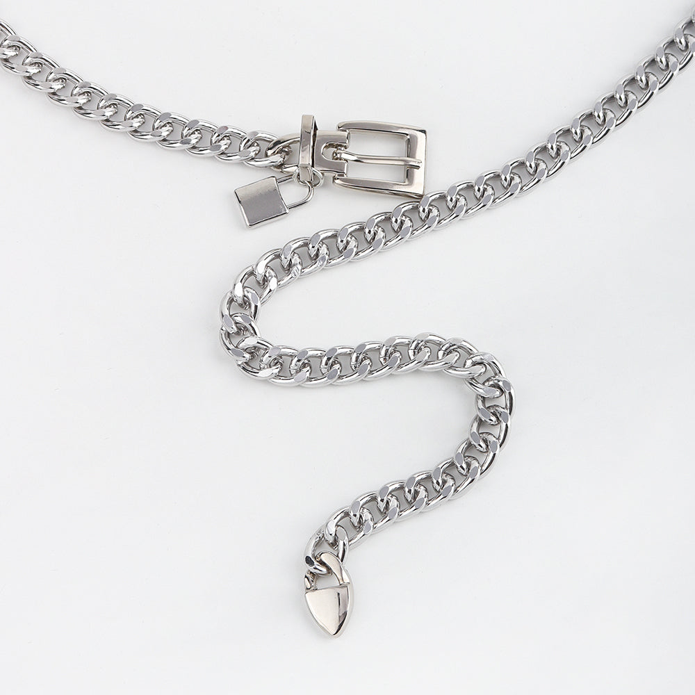 Unlock Your Style with Padlock Love Pendant | Thick Punk Waist Chain Belt