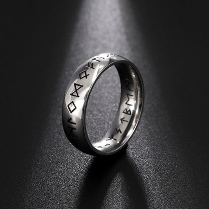 Viking Rings Nordic Runes Band Ring - Unveil Strength with a Timeless Gift