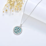 Turquoise Trinity Celtic Knot Necklace