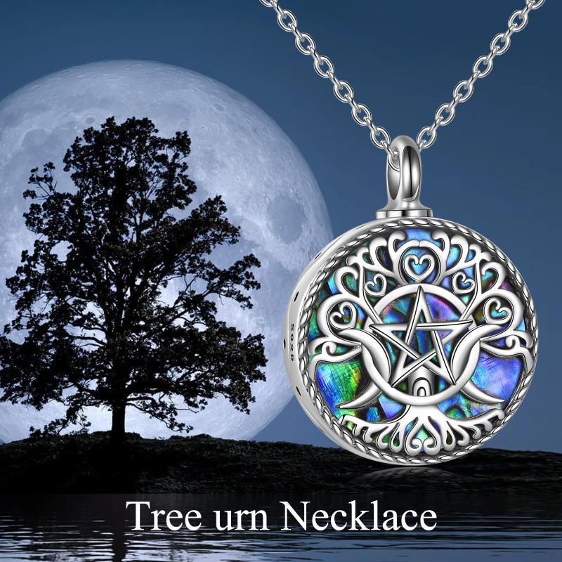 Triple Moon Goddess Urn Necklace for Ashes