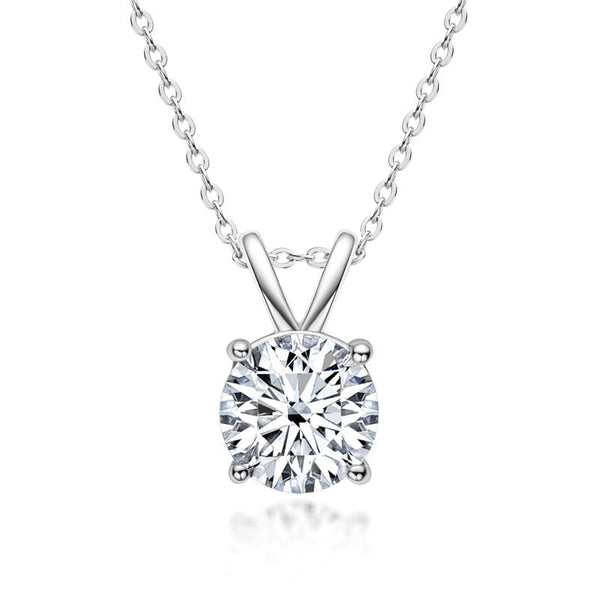 925 Silver Moissanite Necklace Clavicle Chain Ladies Obsesie