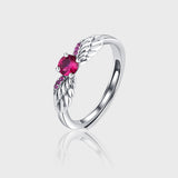 925 Sterling Silver Angel's Wing Index Finger Ring Female Obsesie