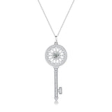 925 Sterling Silver Victoria Snow Flower Key Women’s luxury necklace Obsesie