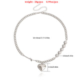 Punk Stainless Steel Heart Pendant Necklace for Women