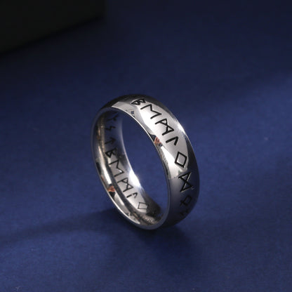 Viking Rings Nordic Runes Band Ring - Unveil Strength with a Timeless Gift