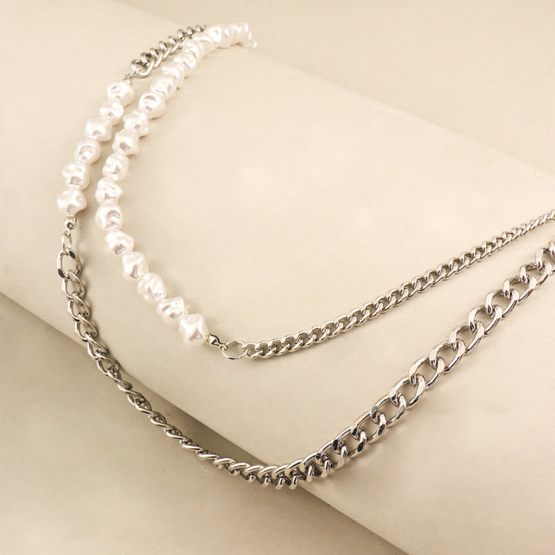 Elevate Your Style with Double Pearl Jeans Decorative Chain