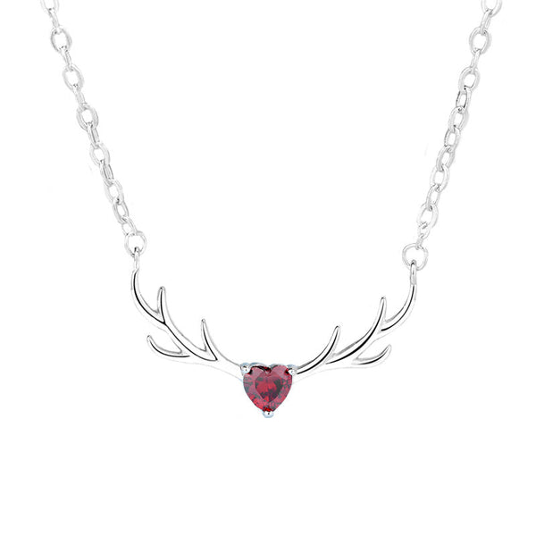 A Deer With You Necklace Female Deer Antler Clavicle Chain Obsesie