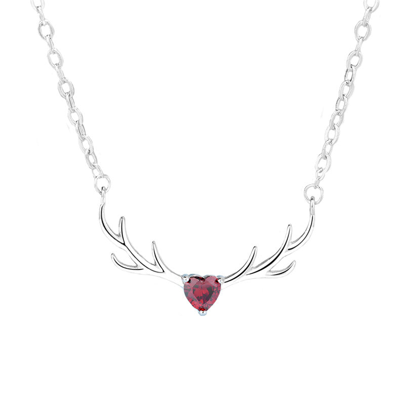 A Deer With You Necklace Female Deer Antler Clavicle Chain Obsesie