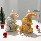 Gnome candle size diagram showing 11.4 cm height and 10.4 cm base width