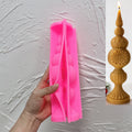 Pink silicone mold for Tall finial design SZ909A
