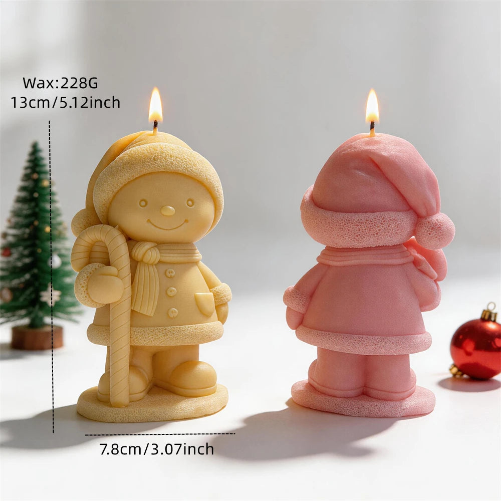 Front and rear winter figure size graphic with 13 cm height and 228 g wax