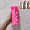 Pink silicone stacked witch ghost mold held open