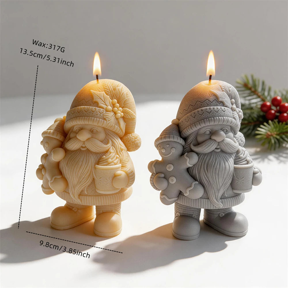 Gnome candle size and wax requirement diagram