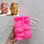 Pink silicone gnome and gift sack mold