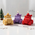 Truck candle chart showing 8.2 cm height, 8 cm width and 185 g wax estimate