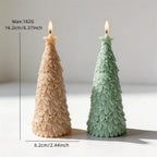 Star topped tree size diagram with 16.2 cm height, 6.2 cm width and 182 g wax reference