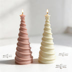 Tiered spiral Christmas tree wax castings with relief detail