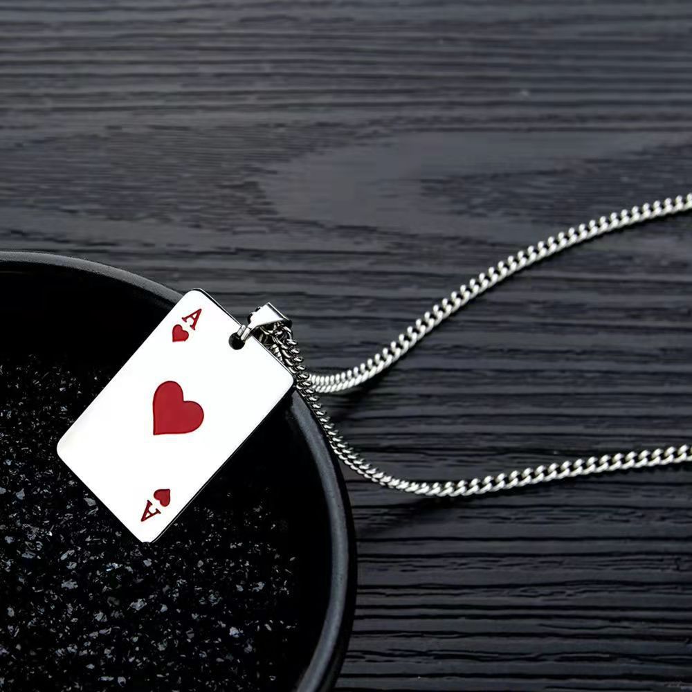 Ace Of Spades Love Pendant Necklace Obsesie